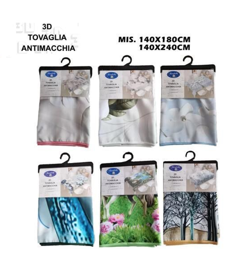 Tovaglia Copritavola Antimacchia Vari Colorirettangolare 140x180 - 140x240 Cm     -140x240   -
