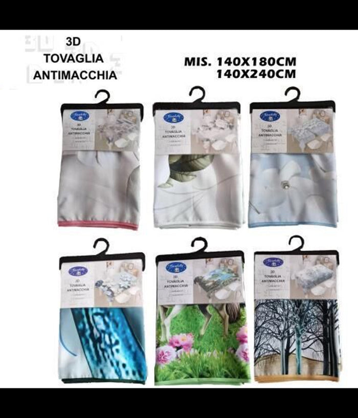 Tovaglia Copritavola Antimacchia Vari Colorirettangolare 140x180 - 140x240 Cm         