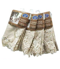 Tovaglia Copritavola Elegante Festa Pizzo Ricamo Rettangolare 140x180 140x240 Cm         