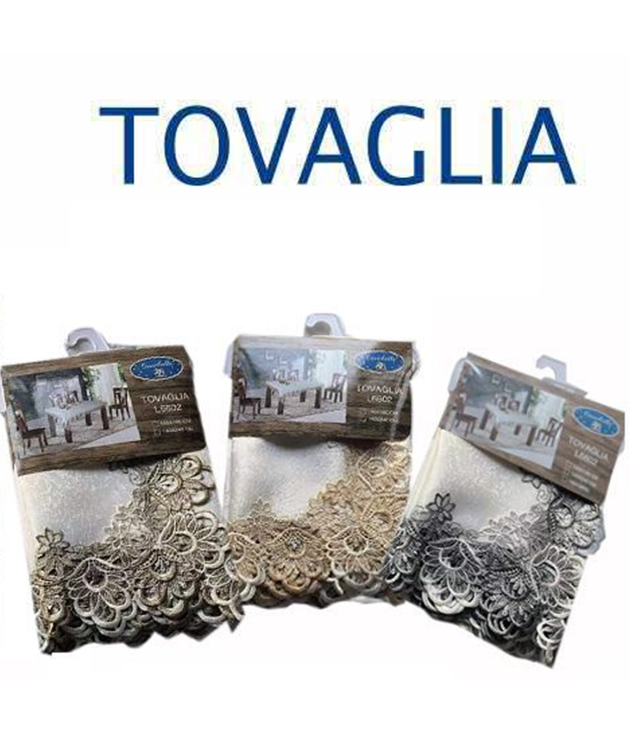 Tovaglia Copritavola Elegante Festa Pizzo Ricamo Vari Colori 140x180 140x240 Cm         