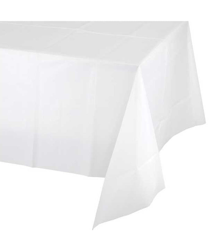 Tovaglia Di Plastica Per Feste Party Bianca 137x274 Cm Usa E Getta Impermeabile         