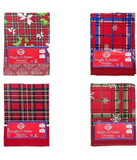 Tovaglia Natalizia Panama Tessuto Resistente Tema Natale Varie Fantasie 6 Posti         