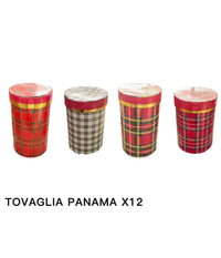 Tovaglia Natalizia Tessuto Panama Con Box Tema Natale Varie Fantasie 12 Posti         