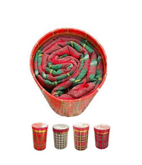 Tovaglia Natalizia Tessuto Panama Con Box Tema Natale Varie Fantasie 6 Posti         