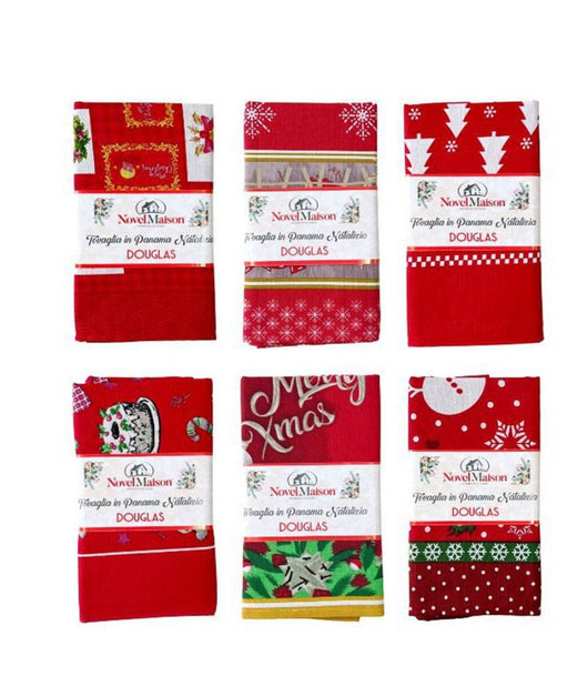 Tovaglia Natalizia Tessuto Panama Resistente Tema Natale Varie Fantasie 6 Posti         