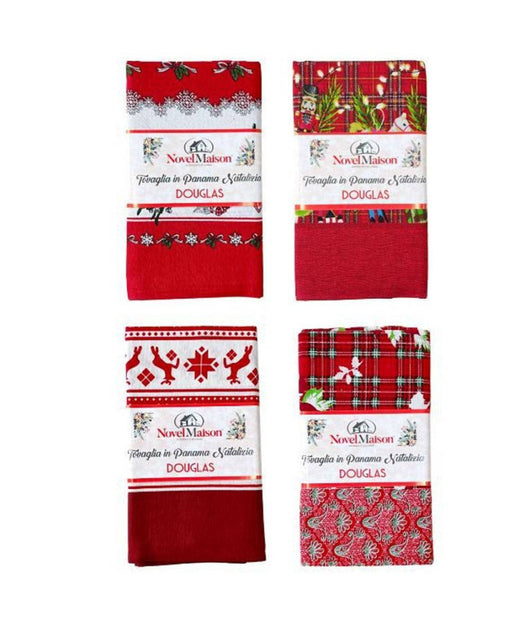 Tovaglia Natalizia Tessuto Panama Resistente Tema Natale Varie Fantasie 6 Posti         