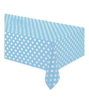 Tovaglia Plastica Per Feste Azzurro Pois Compleanni Matrimonio Battesimo Party         