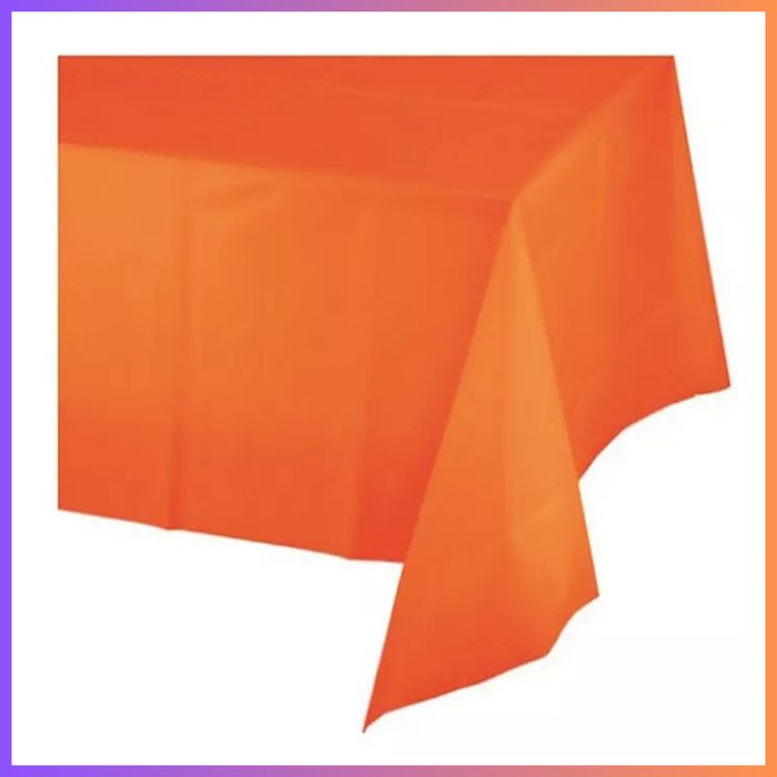 Set 2 tovaglia plastica arancione party festa di compleanno halloween pasqua buffet tovaglie antimacchia