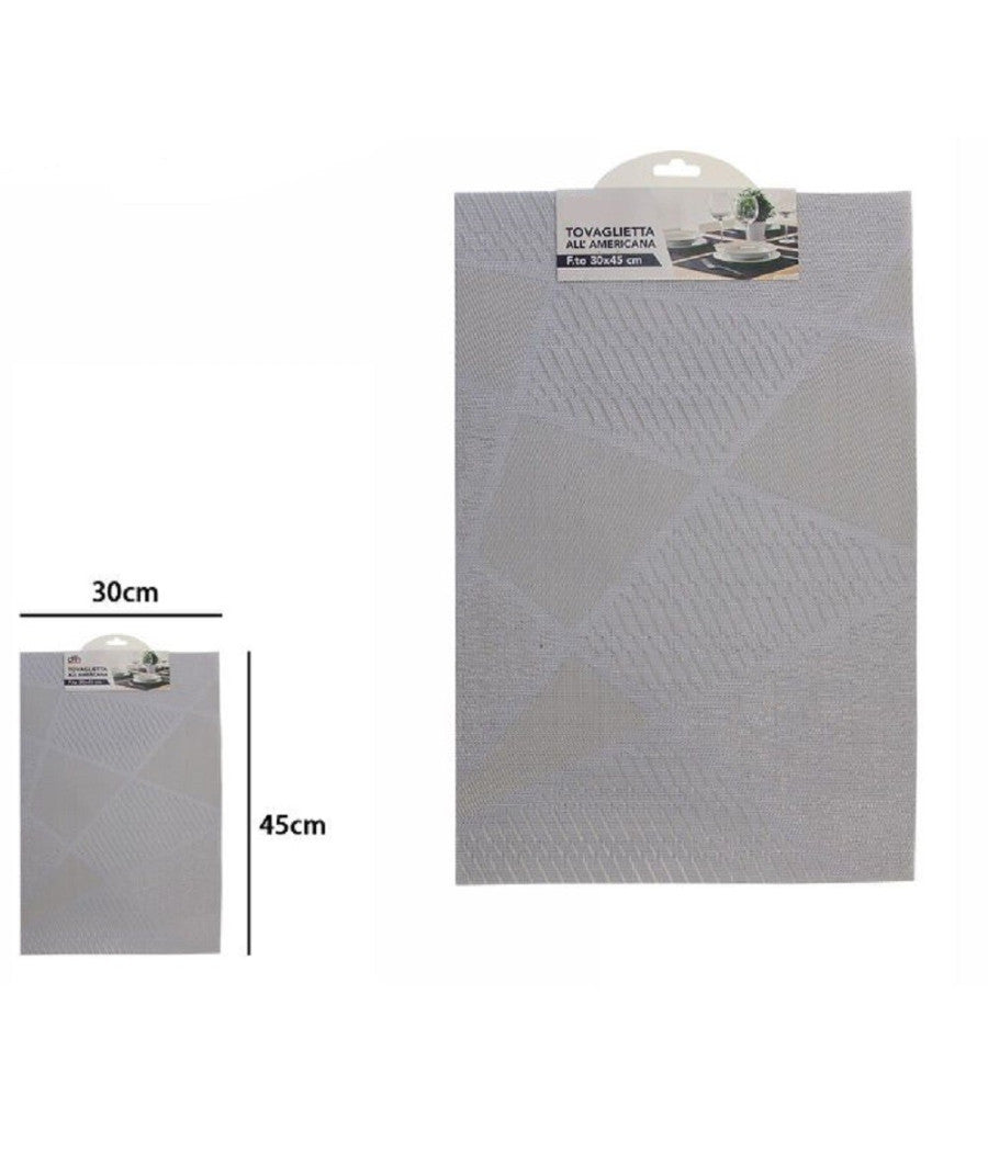 Tovaglietta All'americana Tovagliette Per Colazione 30x45 Cm Grigio Chiaro 72297         