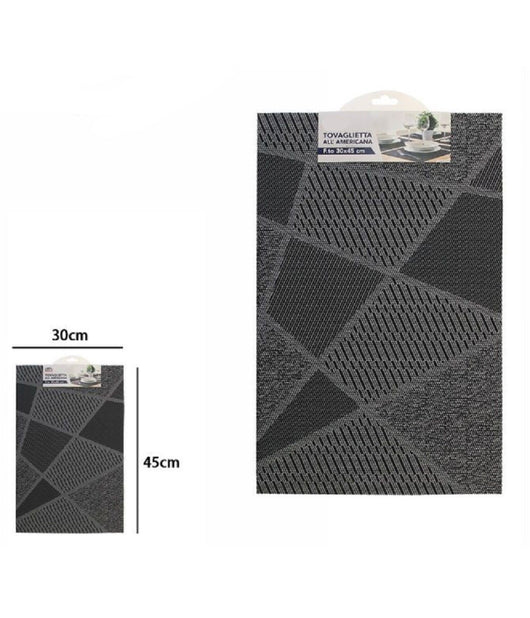 Tovaglietta All'americana Tovagliette Per Colazione Cucina 30x45 Cm Grigia 72294         