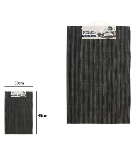 Tovaglietta Tovagliette All'americana Colazione Cucina 30 X 45 Cm Grigio Scuro 72293         