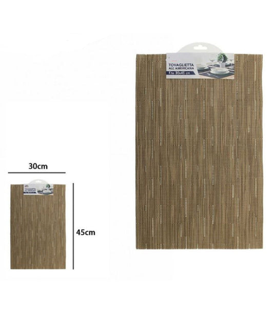 Trade Shop - Tovaglietta Tovagliette All'americana Colazione Cucina 30 X 45 Cm Marrone 72291 -