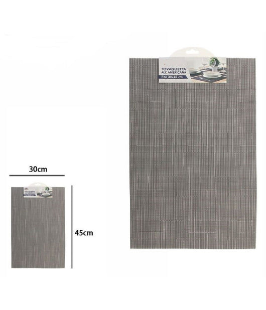 Tovaglietta Tovagliette Americana Colazione Cucina 30 X 45cm Grigio Chiaro 72290         