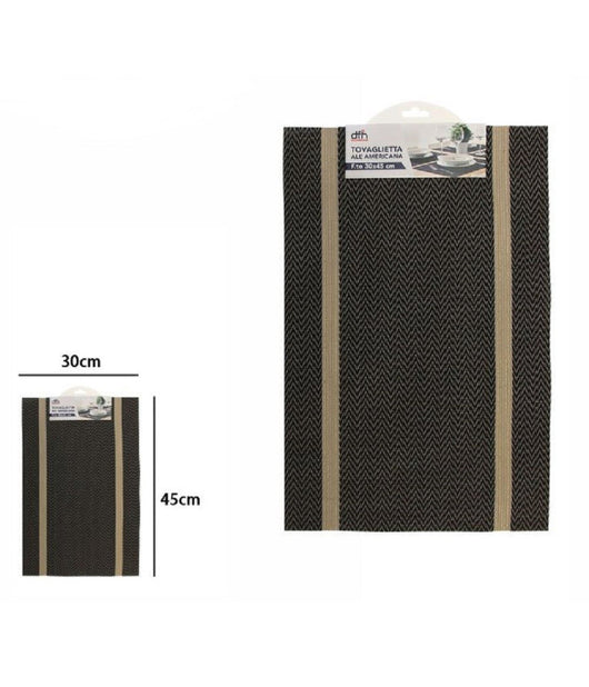 Tovaglietta Tovagliette Colazione Americana Cucina 30 X 45 Cm 72289 Grigio Scuro         