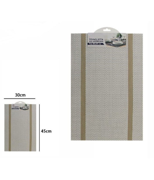Tovaglietta Tovagliette Colazione Americana Cucina 30 X 45cm 72287 Grigio Chiaro         