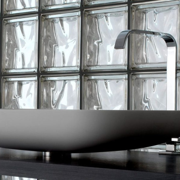 Vetromattone effetto ondulato diffusione luce modello pure 190 x 190 x 80 mm *** colore- londra, confezione 1