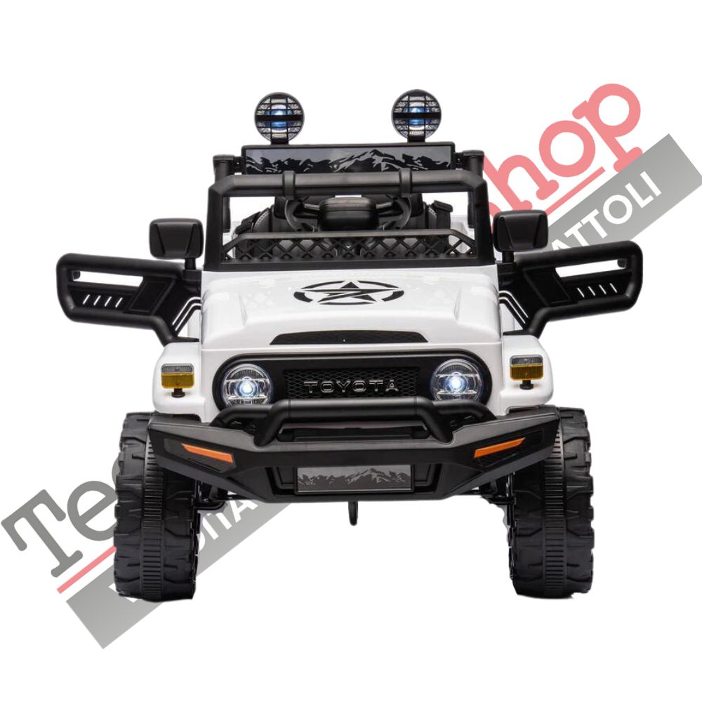 Tecnobike Shop Auto Macchina Elettrica per Bambini Toyota Fj Cruiser Ride-on 12V-Bianco