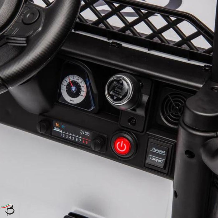 Tecnobike Shop Auto Macchina Elettrica per Bambini Toyota Fj Cruiser Ride-on 12V-Bianco