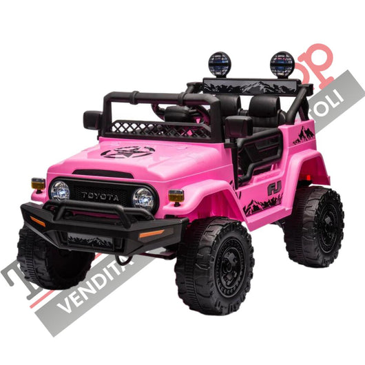 Tecnobike Shop Auto Macchina Elettrica per Bambini Toyota Fj Cruiser Ride-on 12V-Rosa