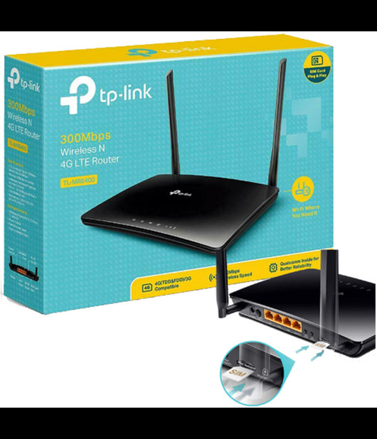 Tp-link Tl-mr6400 Router Wireless 4g Lte Wi-fi N300 Con Sim Scheda Dati Modem         