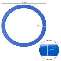 HOMCOM Copertura di Protezione per Trampolino Elastico（Ø366cm）