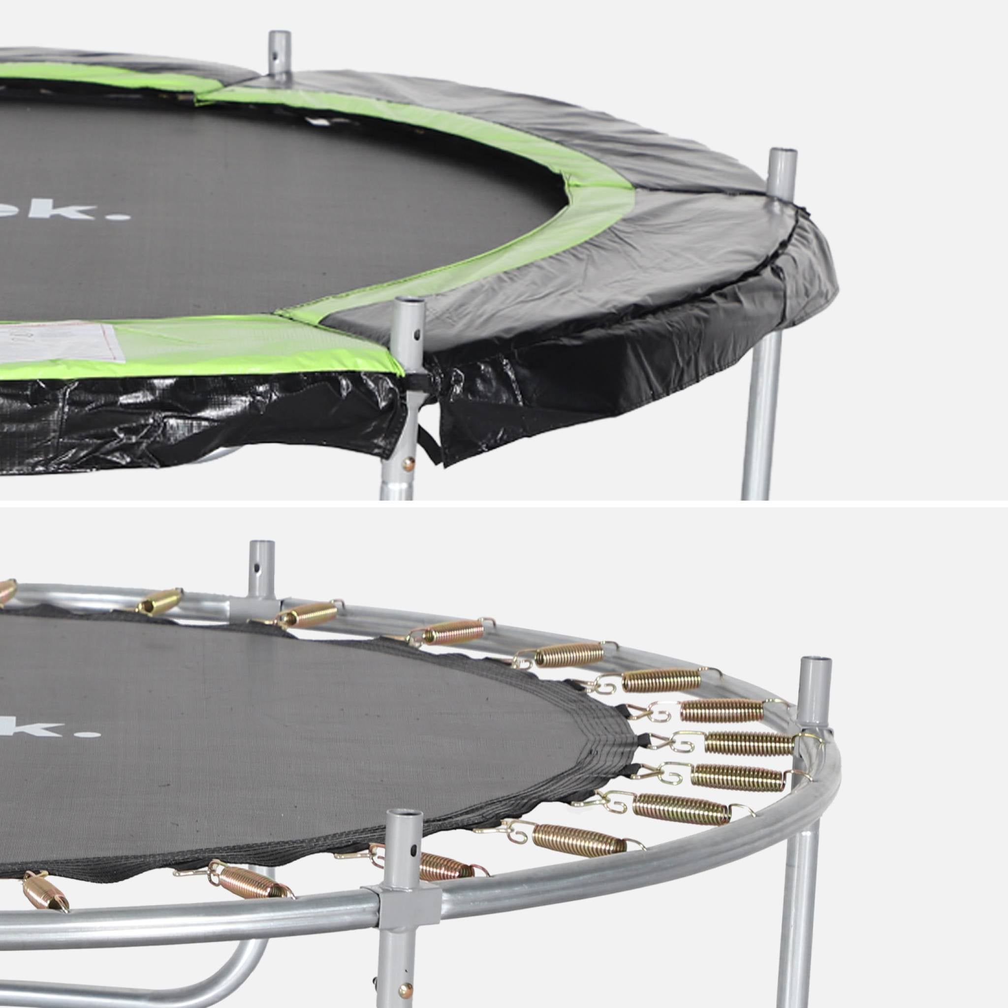 Trampolino 180cm con rete di protezione, verde