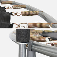 Trampolino 180cm con rete di protezione, grigio