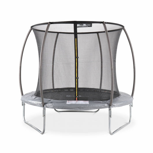 Trampolino con rete di protezione interna, 250cm, grigio