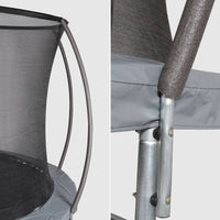 Trampolino 305cm rotondo con rete di protezione interna, grigio