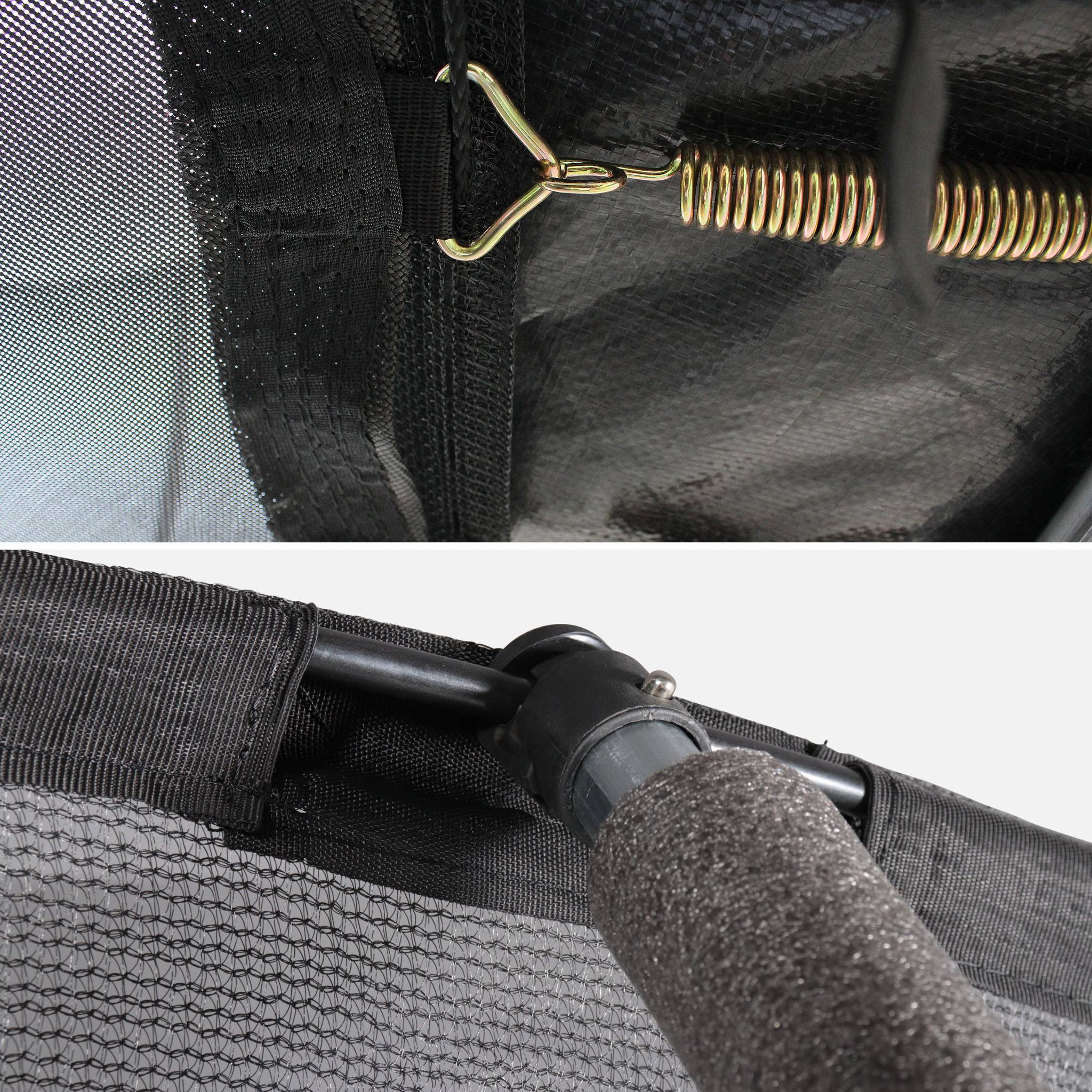 Trampolino 305cm rotondo con rete di protezione interna, grigio