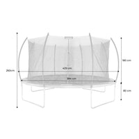 Trampolino 430cm rete interna, grigio