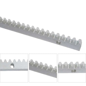 Barra cremagliera acciaio zincato 30x12 1 metro cancello scorrevole e bulloni *** numero pezzi 4, confezione 1