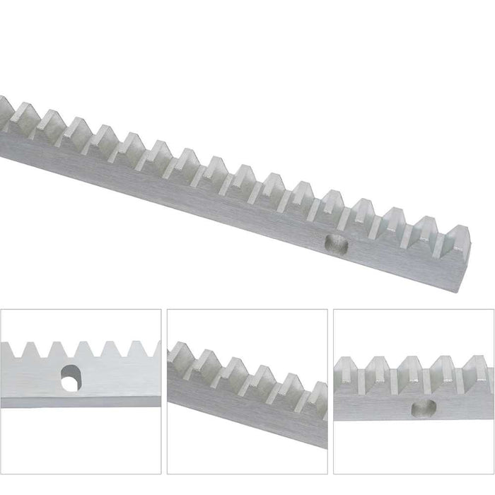 Barra cremagliera acciaio zincato 30x12 1 metro cancello scorrevole e bulloni *** numero pezzi 4, confezione 1