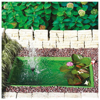 Laghetto termoformato verde rettangolare capacita' 280 litri per tartarughe pesci e piante