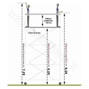 Trabattello Metal7 7.25 Mt. H lavoro completo