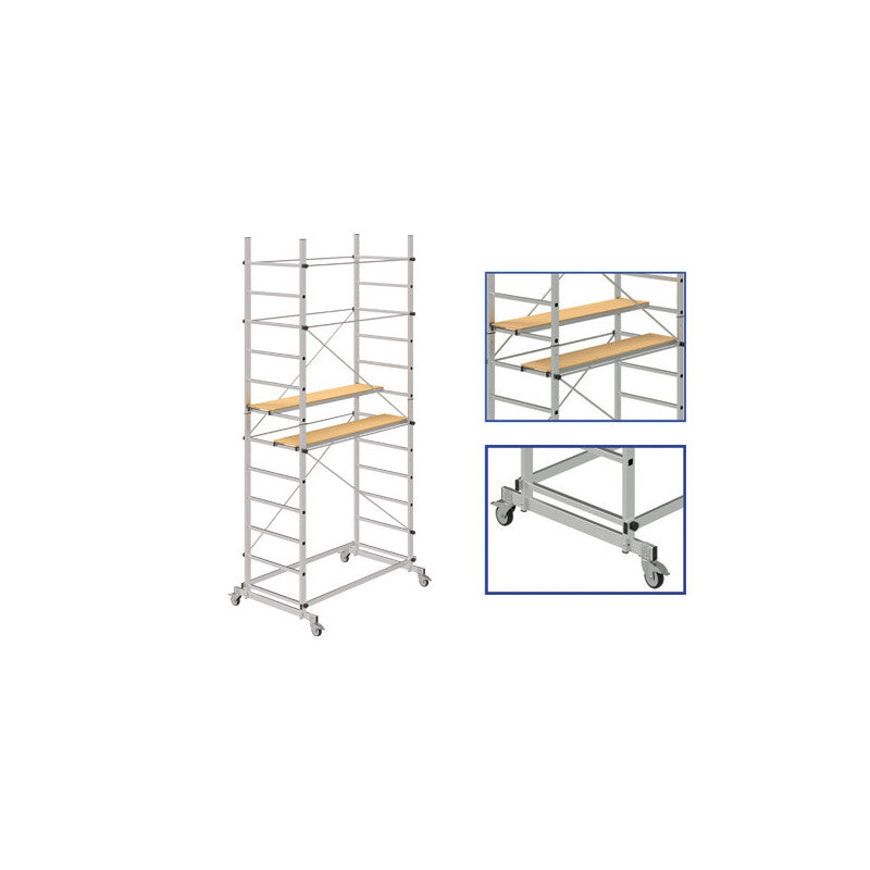 Trabattello alluminio Brixo Step Up Merit H360 – Altezza lavoro 3,98 m