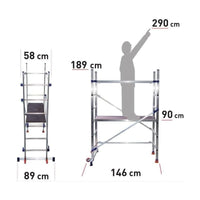 Trabattello Alluminio Facal P6 Utility Plus 189X146X58 Cm