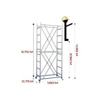 Trabattello REAL h.mt 4,50 Lavoro con 2 mezzi piani