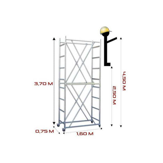 Trabattello REAL h.mt 4,50 Lavoro con 2 mezzi piani