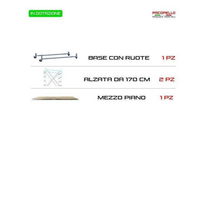 Trabattello REAL h.mt 4,50 Lavoro con mezzo piano