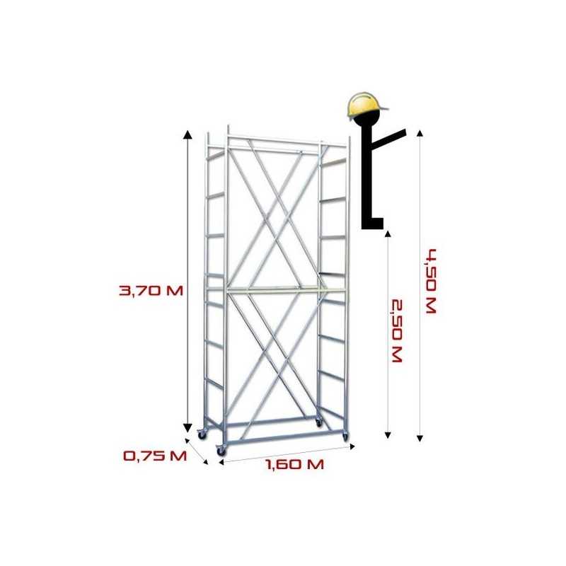 Trabattello REAL h.mt 4,50 Lavoro con mezzo piano