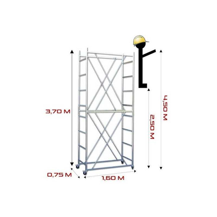 Trabattello REAL h.mt 4,50 Lavoro con mezzo piano