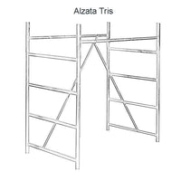 Trabattello TRIS  base 130x80  altezza di lavoro mt 3,20