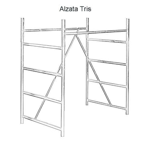 Trabattello TRIS  base 130x80  altezza di lavoro mt 3,20