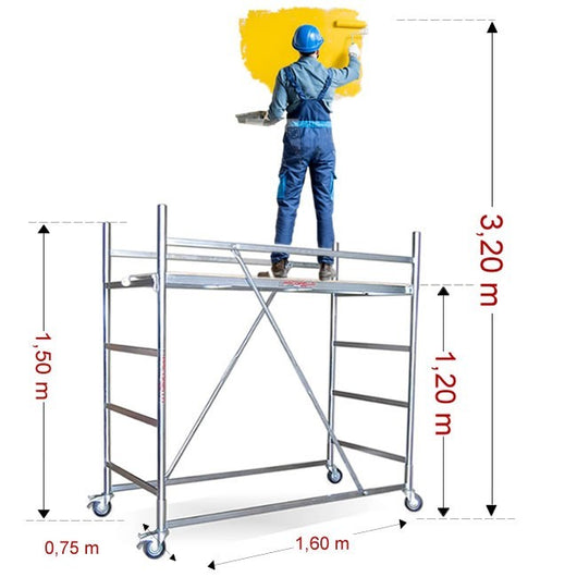 Trabattello maxi tris h. 3.20 Mt. Lavoro