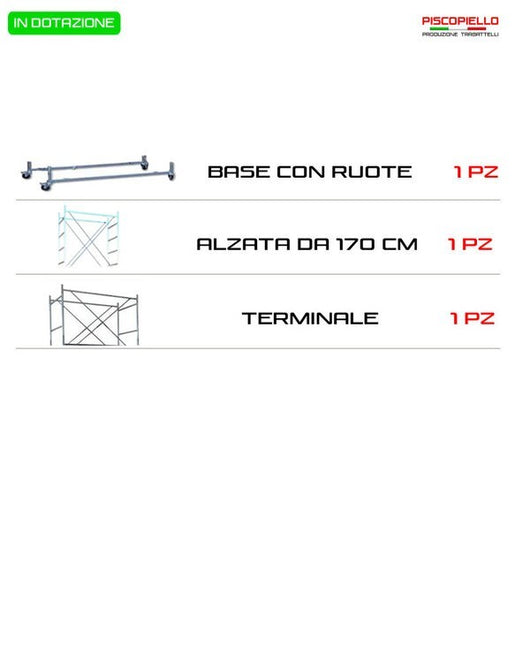 Trabattello REAL h.mt 3,70 Lavoro