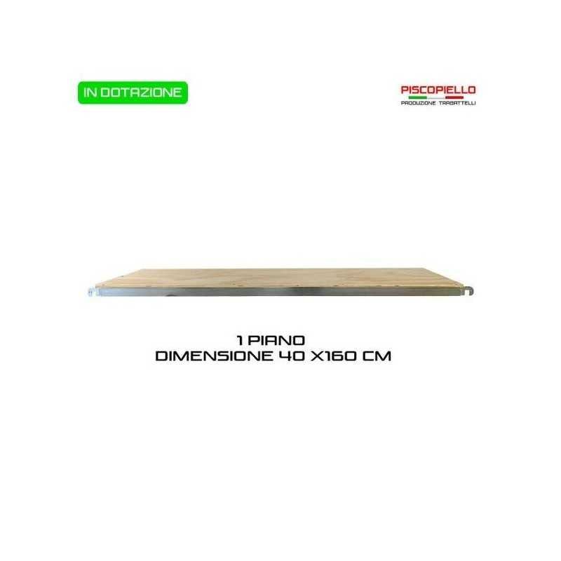 Trabattello zincato Maxi Tris H. 3.86 Lavoro Con Mezzo Piano