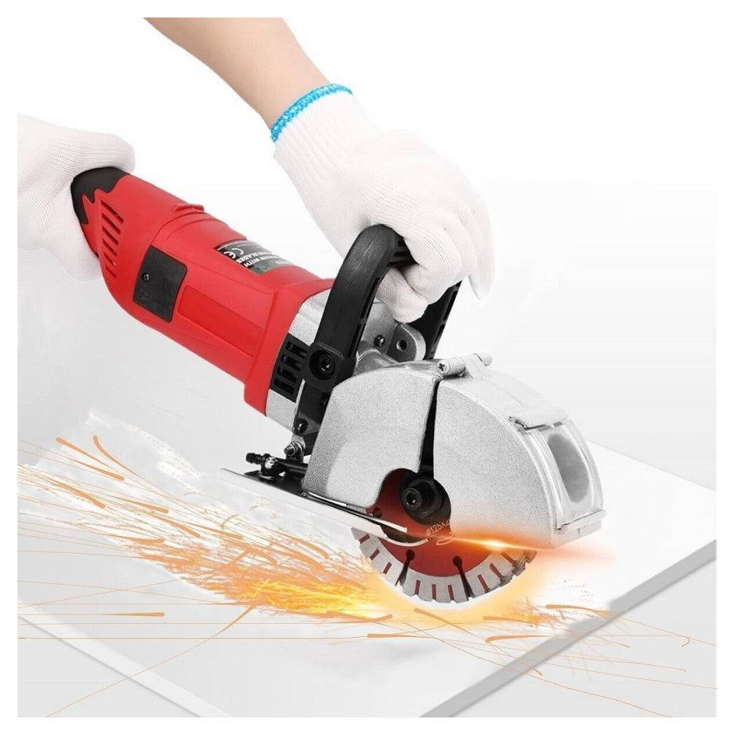 Trade Shop - Tracciatrice Scanalatrice A Disco 5 Dischi Scanalatore Muro 2800w Pompa Acqua -