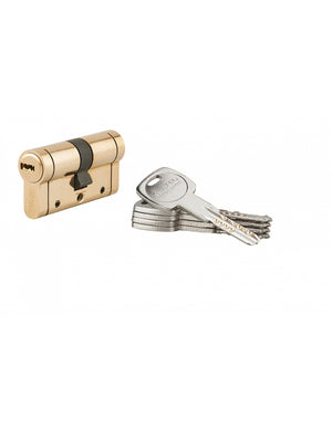 Cilindro europeo a doppia entrata Trafic 12 30X30mm, ottone, antiperforazione, antirottura, 5 chiavi piatte reversibili- THIRARD