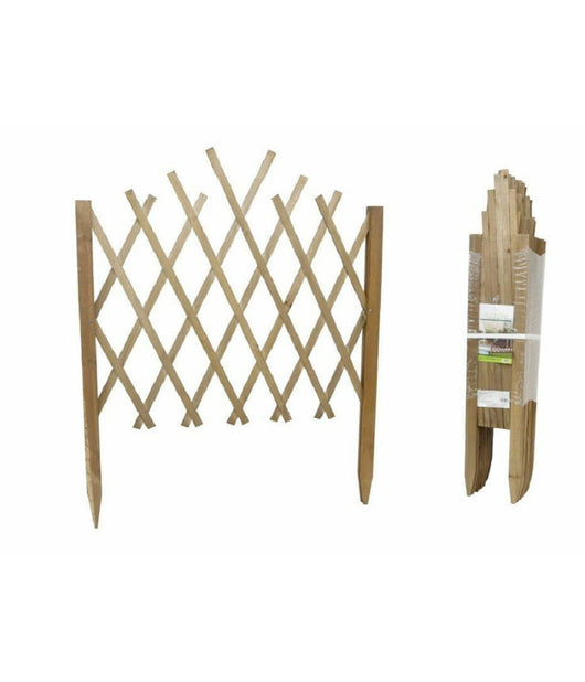 Traliccio Legno Rete Estensibile Naturale Rampicanti Staccionata 117x65cm 219841         